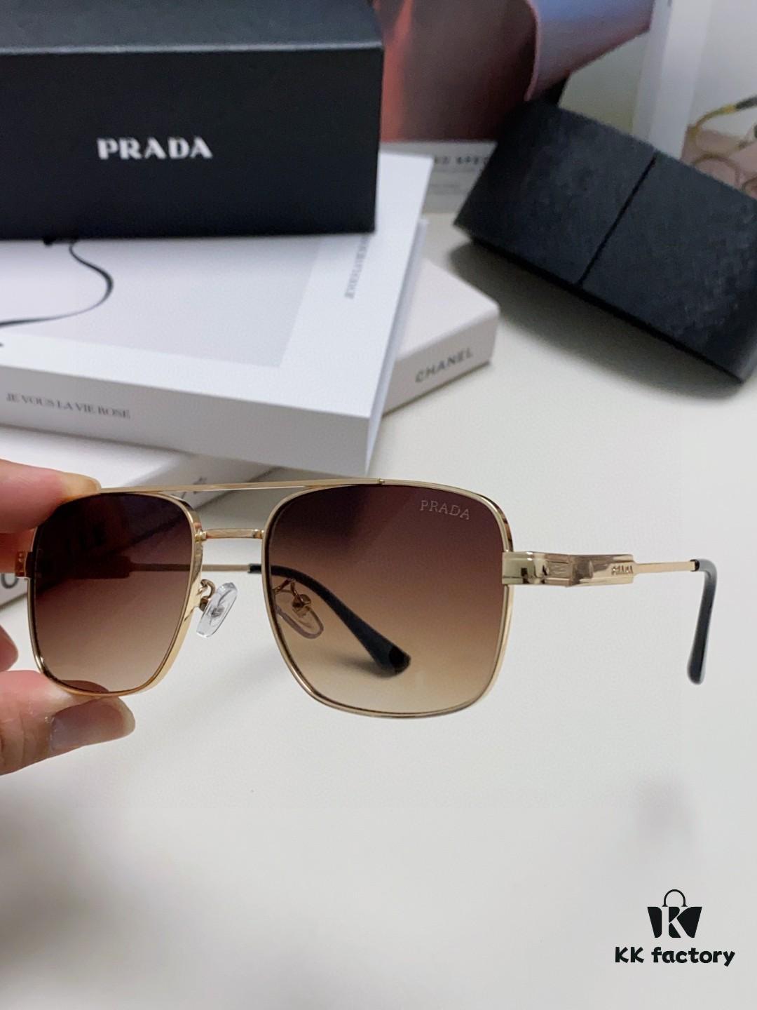 Prada 2025 Fashion New Arrival Stylish Square Frame Sunglasses Unisex UV Protection Full-Rim Sun Glasses