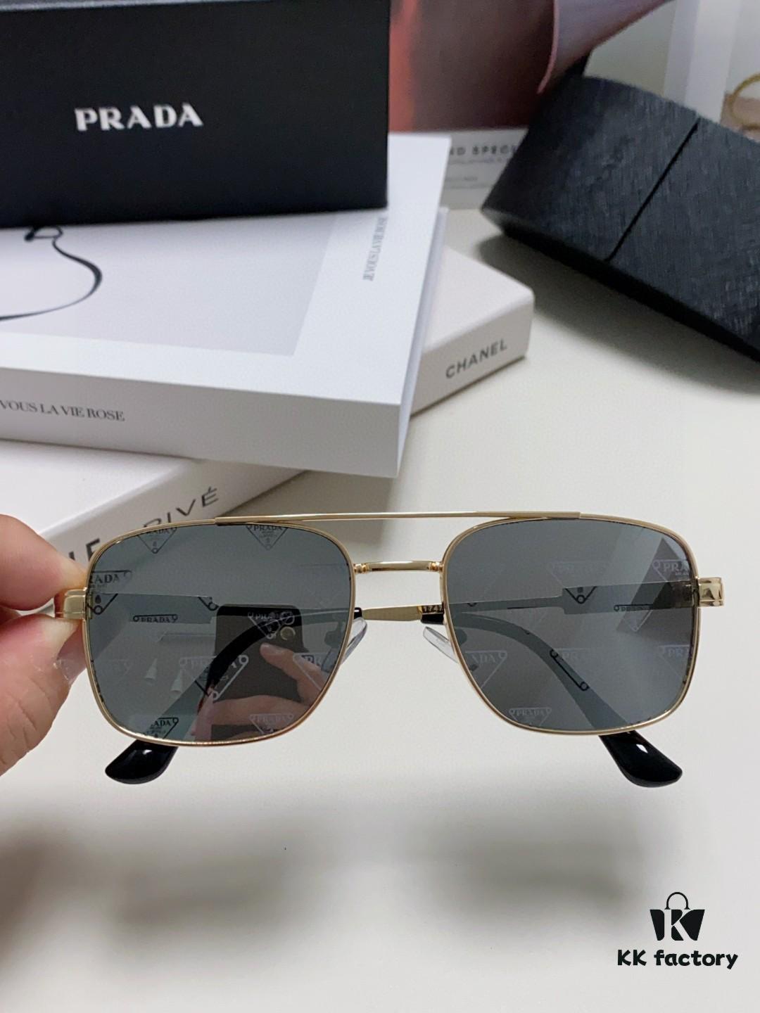 Prada 2025 Fashion New Arrival Stylish High-End Square Sunglasses Unisex UV Protection Full-Rim Sun Glasses