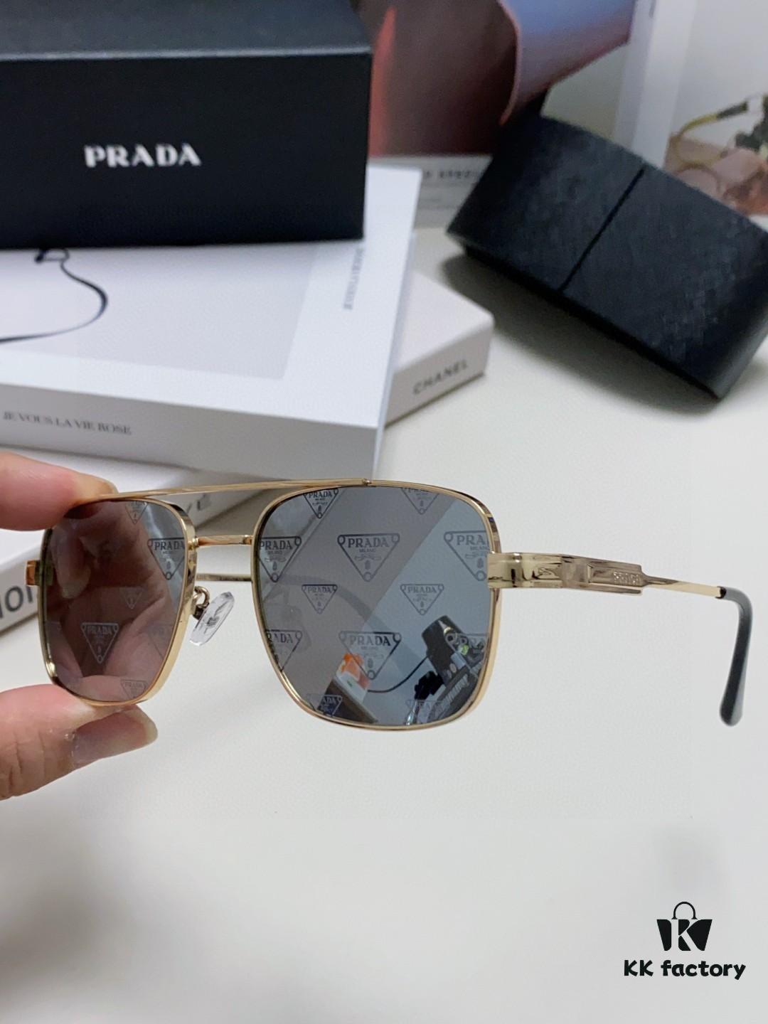 Prada 2025 Fashion New Arrival Stylish High-End Square Sunglasses Unisex UV Protection Full-Rim Sun Glasses