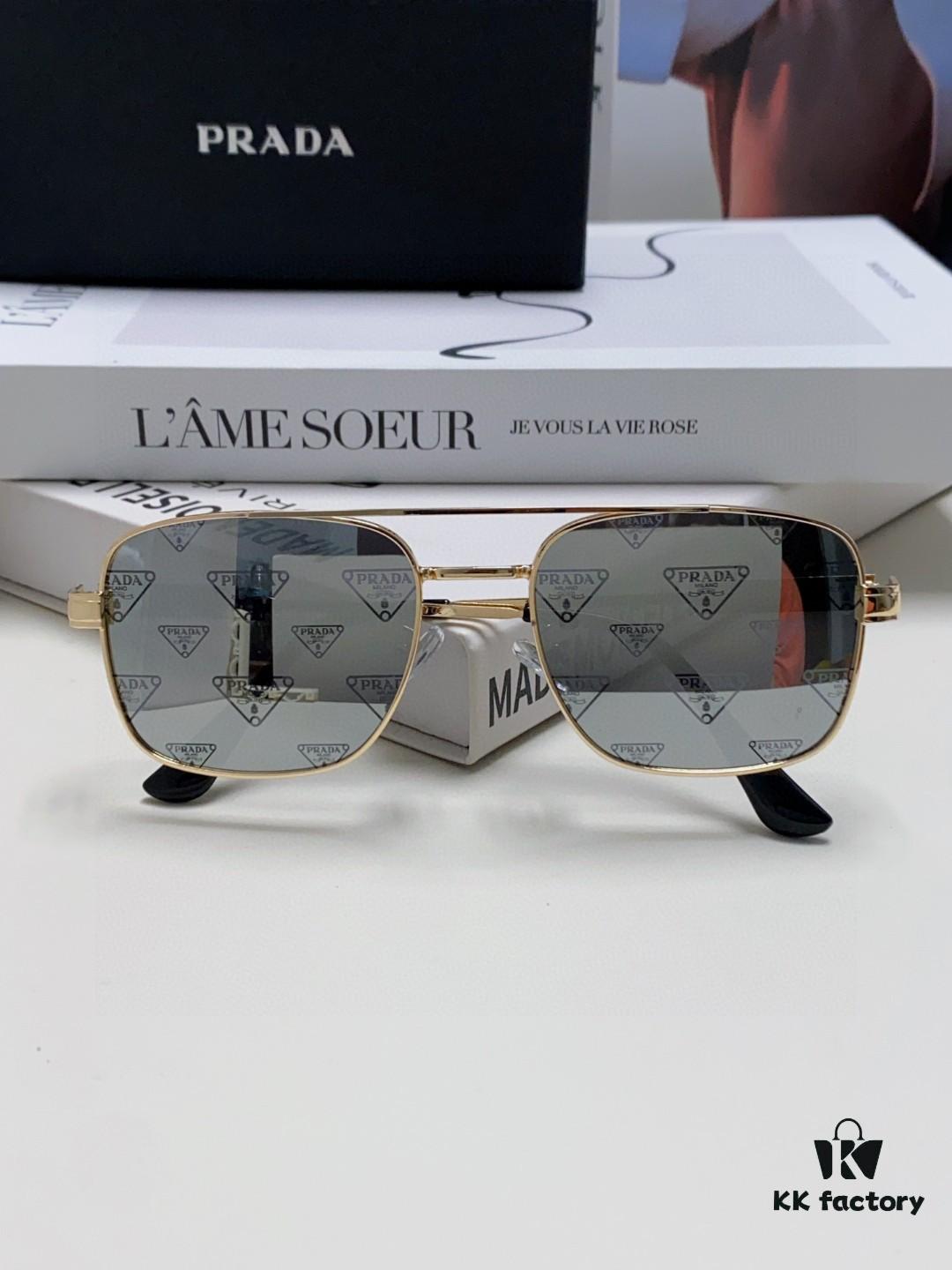 Prada 2025 Fashion New Arrival Stylish High-End Square Sunglasses Unisex UV Protection Full-Rim Sun Glasses