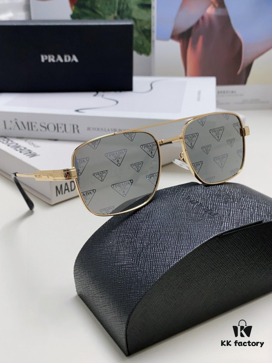 Prada 2025 Fashion New Arrival Stylish High-End Square Sunglasses Unisex UV Protection Full-Rim Sun Glasses