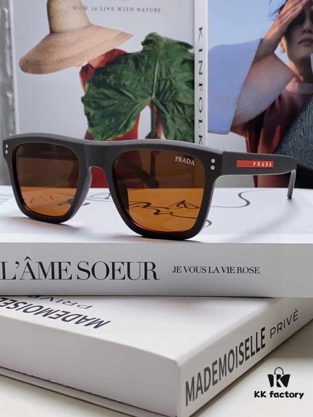 Prada 2025 Men's Square Frame Lightweight Sports Sunglasses, Minimalist European Style Unisex Sun Glasses