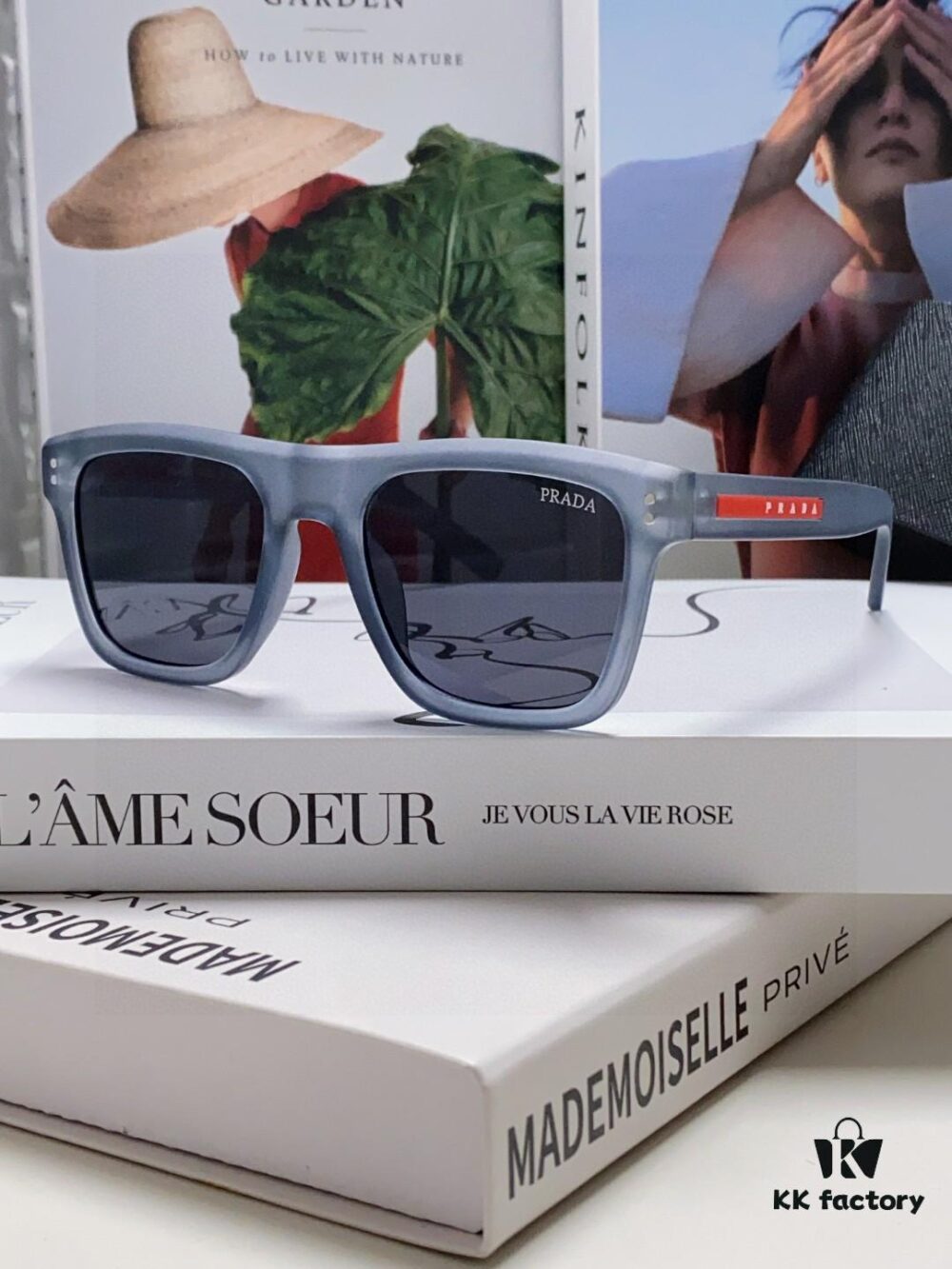 Prada 2025 Men's Premium Square Frame Lightweight Sports Sunglasses, Minimalist Casual Sun Glasses Influencer Recommended European Style