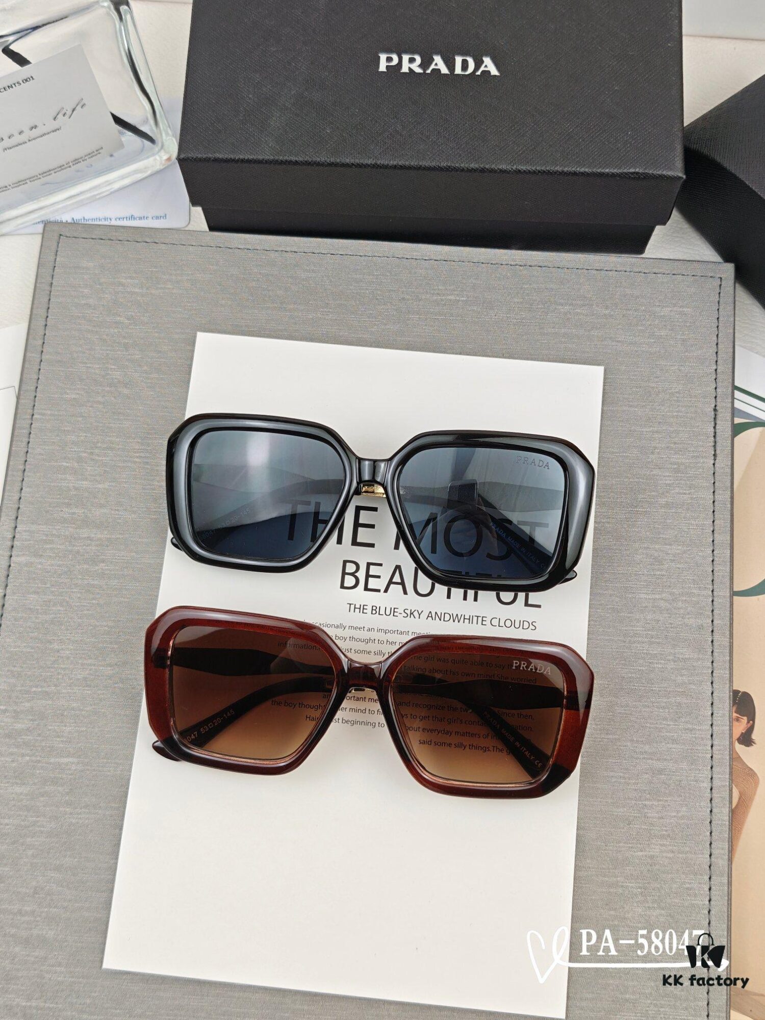 PRADA - New Lightweight Sunglasses with Polaroid Resin Lenses, TR Frame for Comfortable Wear, UV Protection, Fashion Statement for Travel and Driving