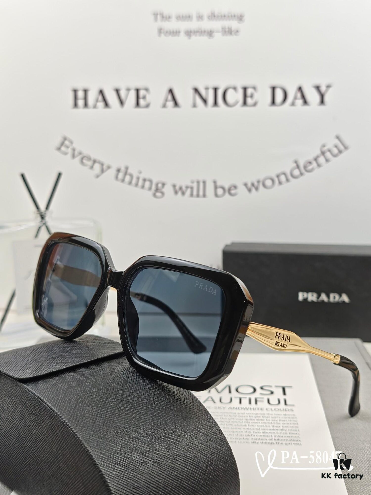 PRADA - New Lightweight Sunglasses with Polaroid Resin Lenses, TR Frame for Comfortable Wear, UV Protection, Fashion Statement for Travel and Driving