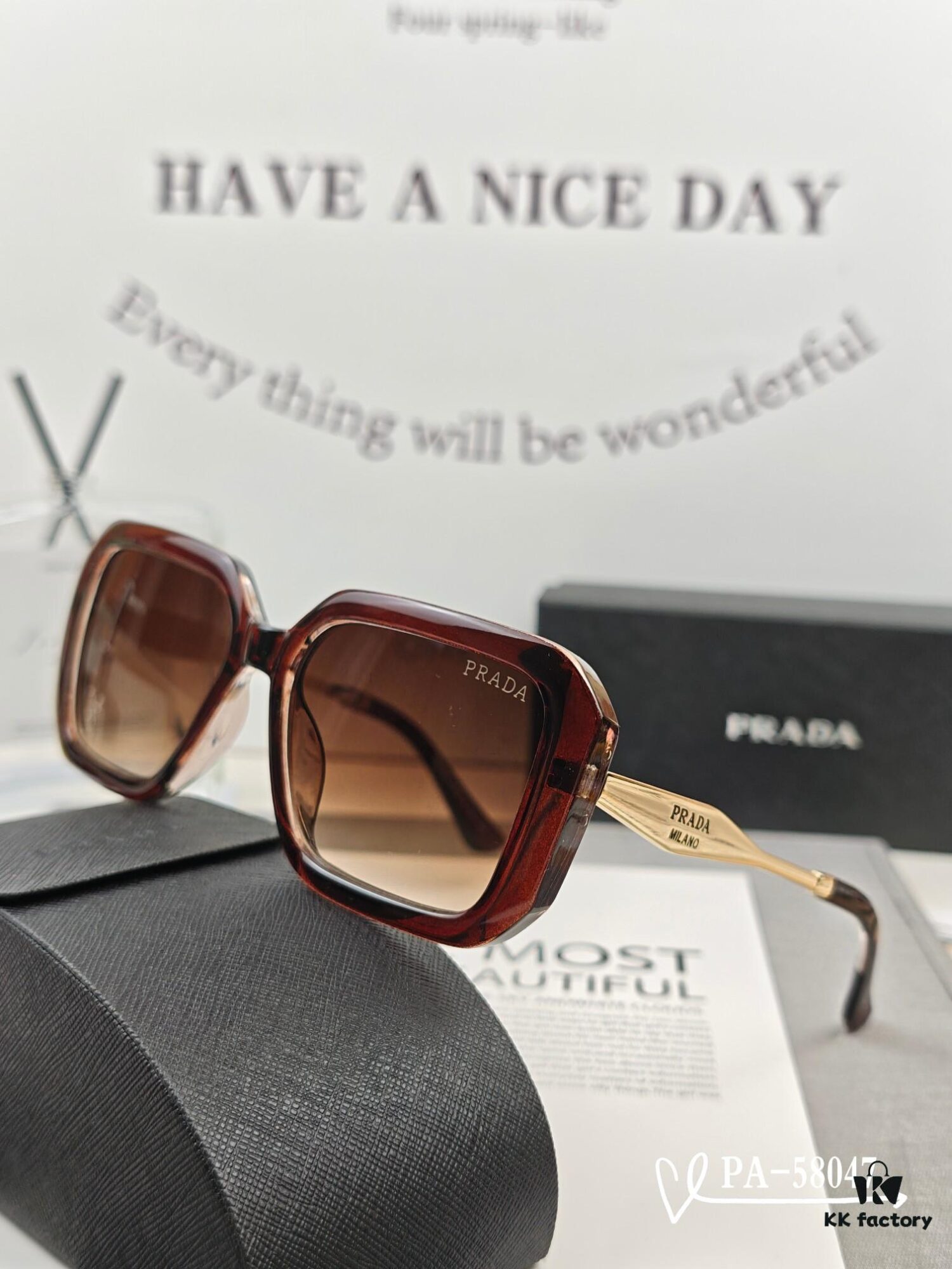 PRADA - New Lightweight Sunglasses with Polaroid Resin Lenses, TR Frame for Comfortable Wear, UV Protection, Fashion Statement for Travel and Driving