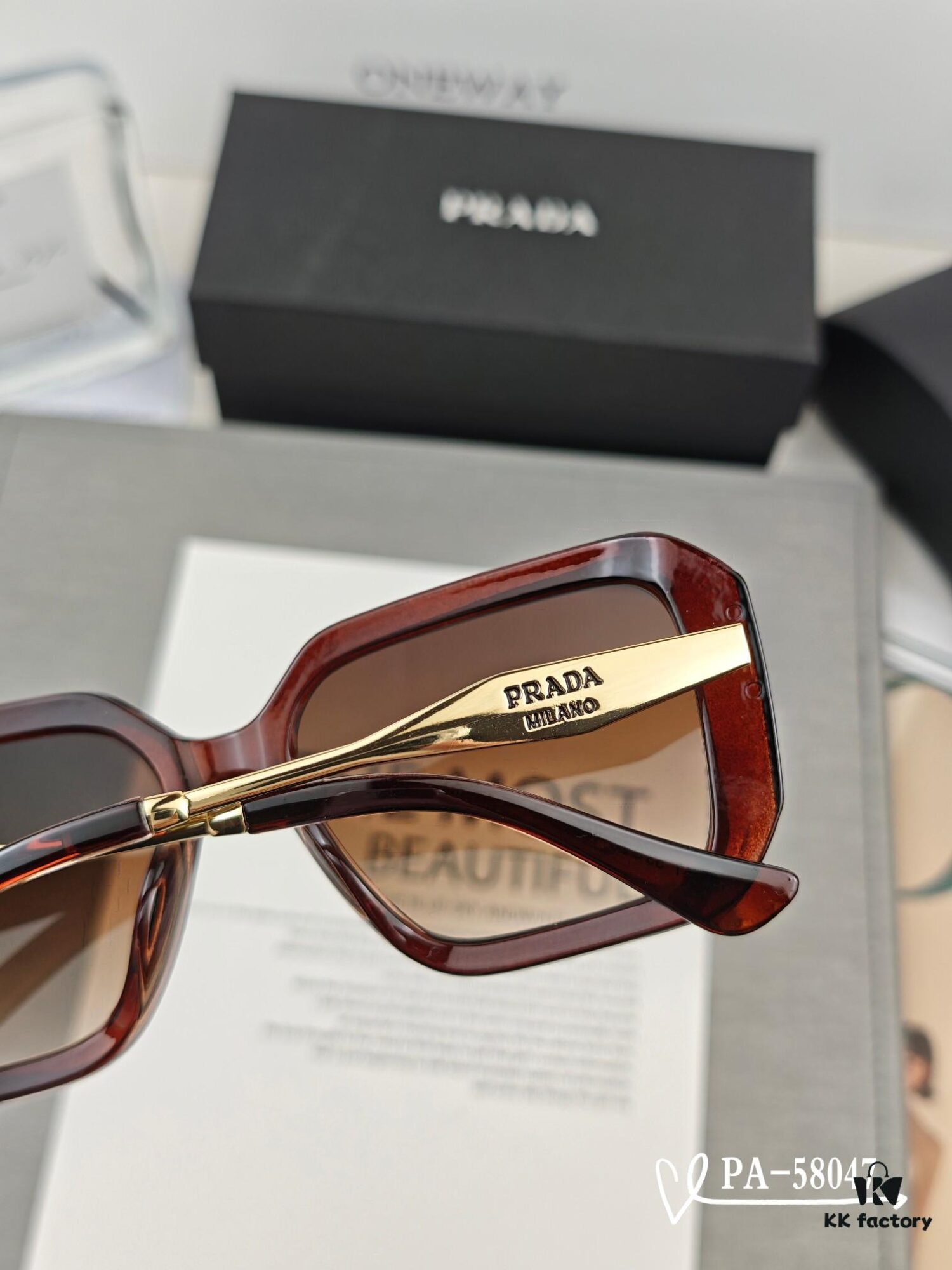 PRADA - New Lightweight Sunglasses with Polaroid Resin Lenses, TR Frame for Comfortable Wear, UV Protection, Fashion Statement for Travel and Driving