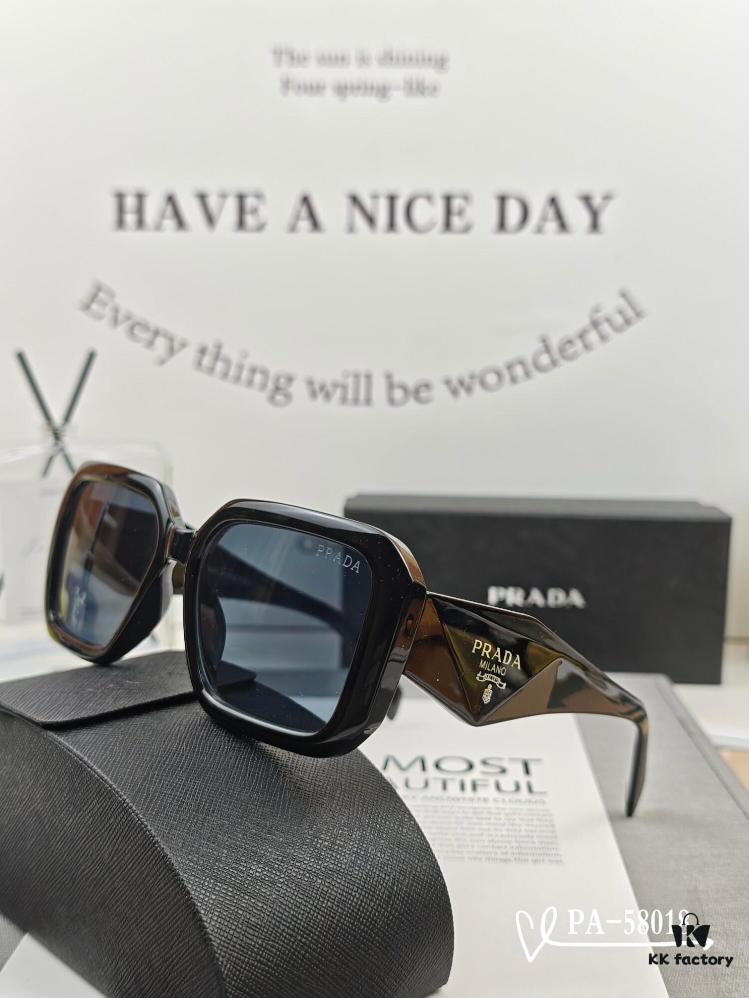 PRADA - New Model Sunglasses with Polaroid Resin Lenses, Lightweight TR Frame for Comfortable Wear