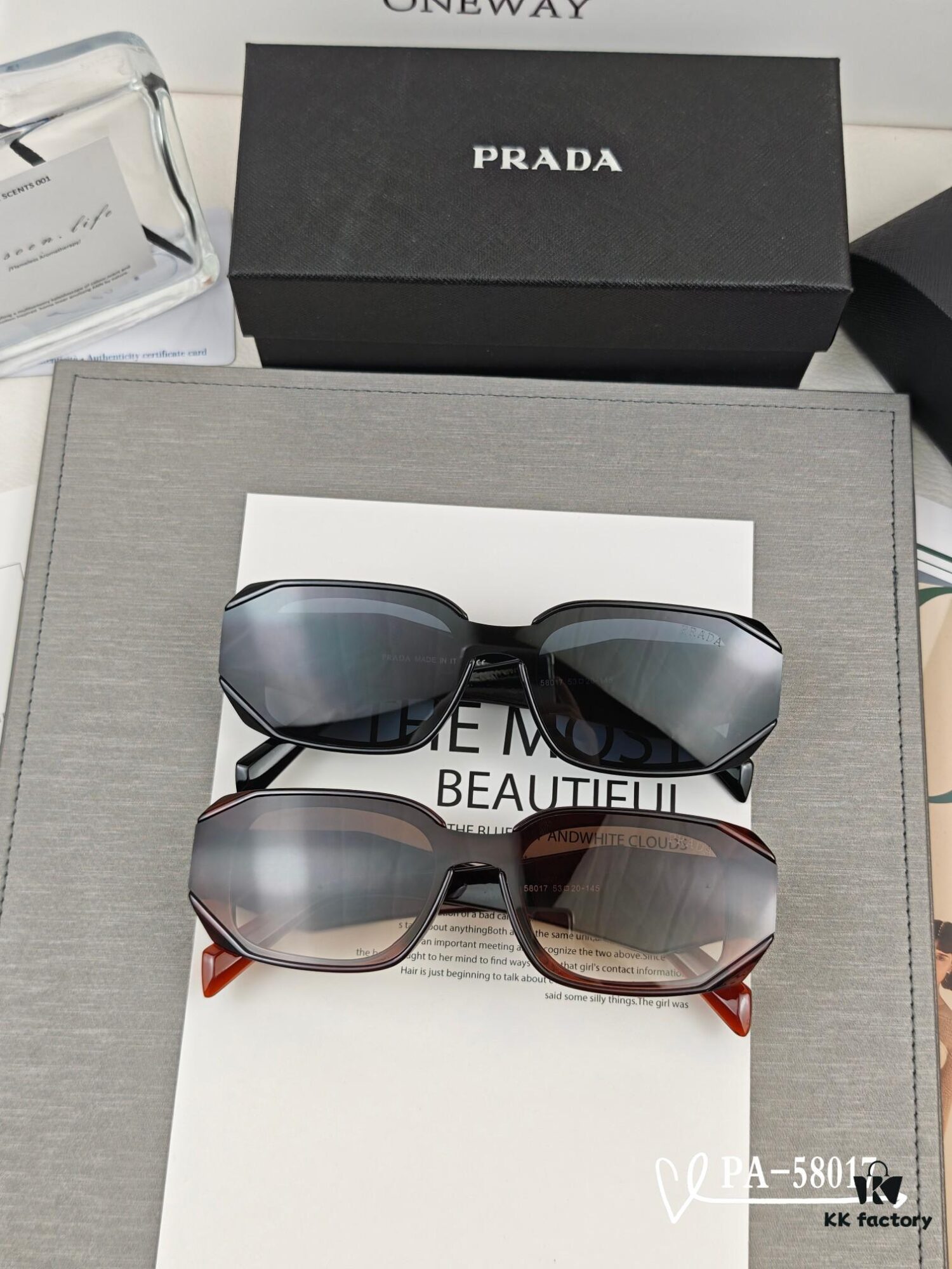 PRADA - New Model Sunglasses with Polaroid Resin Lenses, Lightweight TR Frame for Comfortable Wear