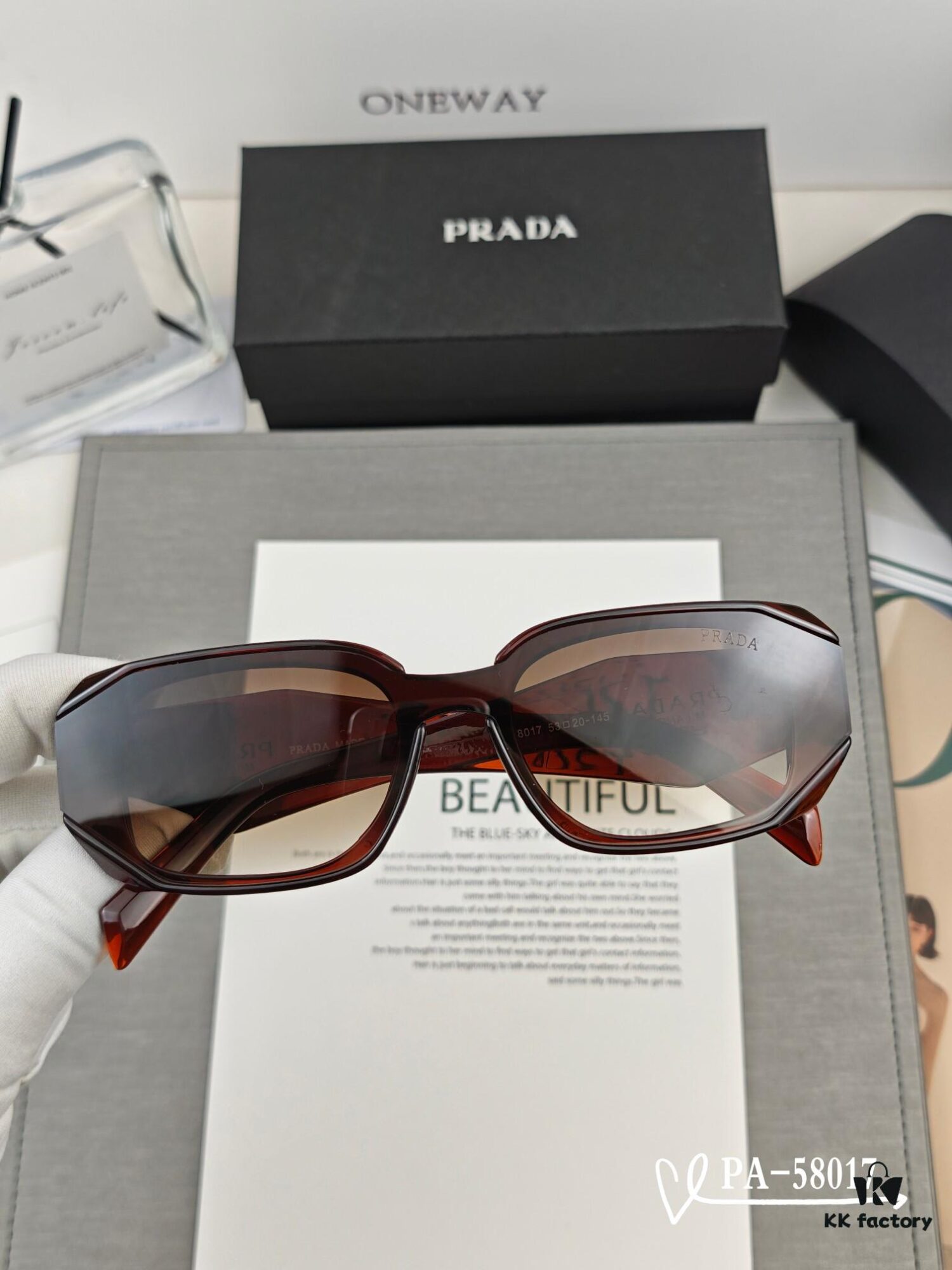 PRADA - New Model Sunglasses with Polaroid Resin Lenses, Lightweight TR Frame for Comfortable Wear