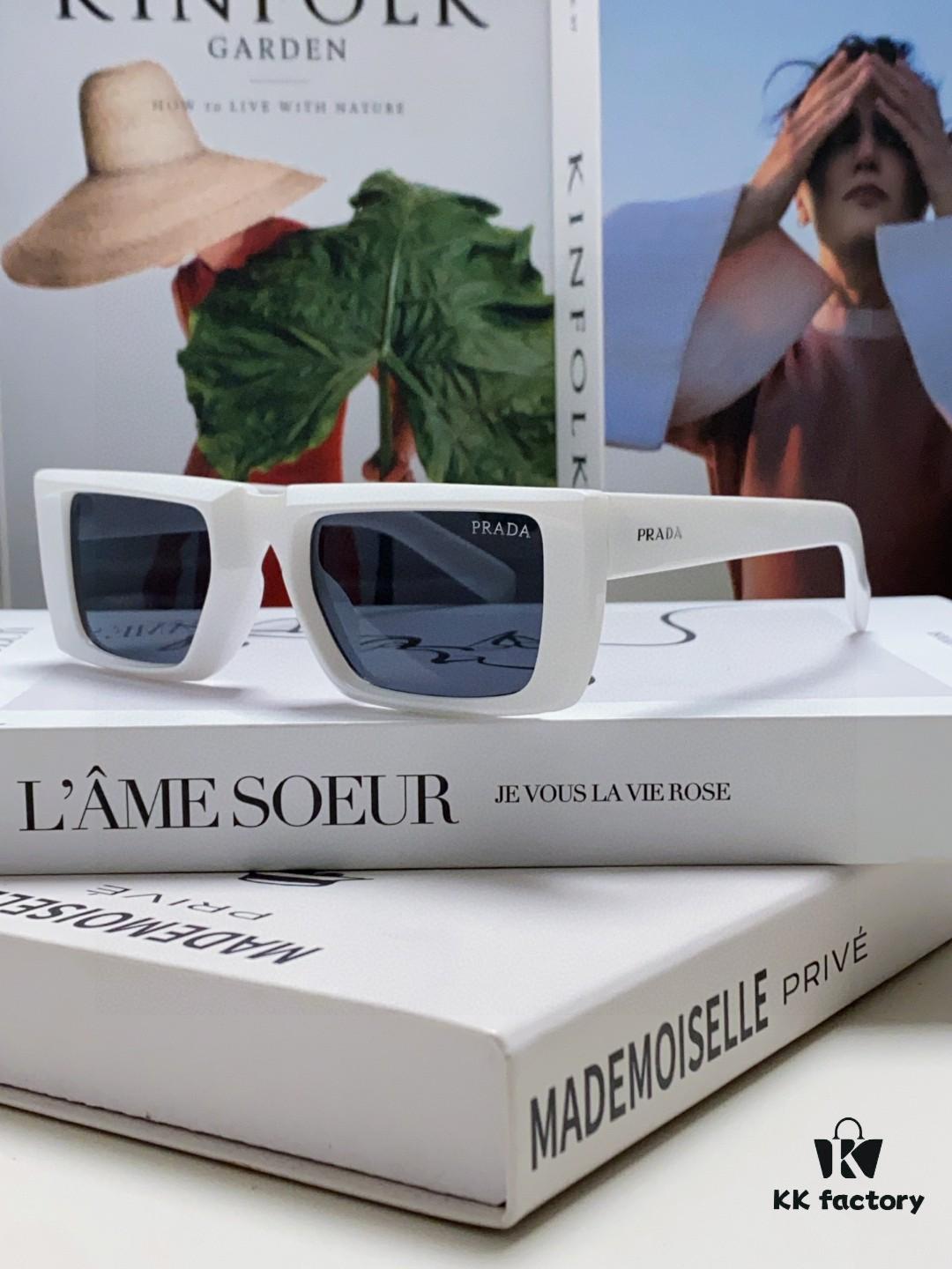 PRADA 25 Summer New 3D Square Frame Sunglasses Unisex, Runway Style Hiking Square SPR24Y Sunglasses