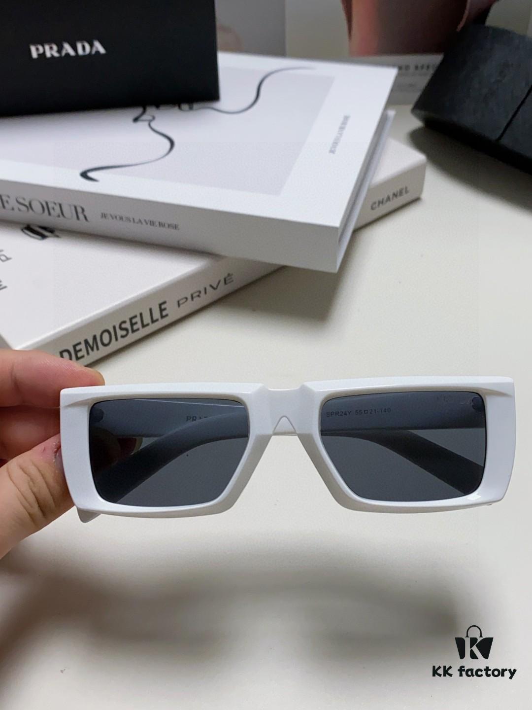 PRADA 25 Summer New 3D Square Frame Sunglasses Unisex, Runway Style Hiking Square SPR24Y Sunglasses