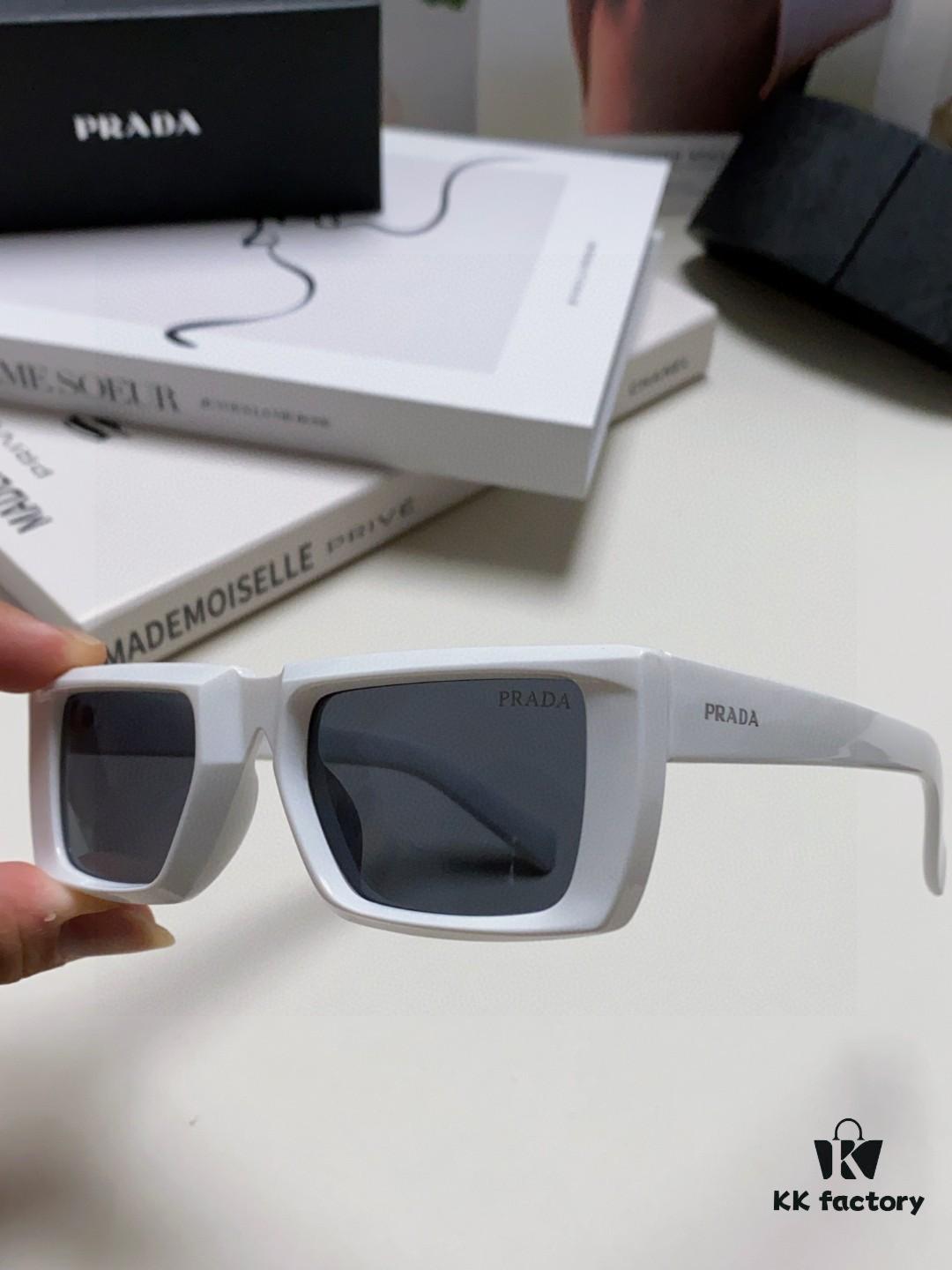 PRADA 25 Summer New 3D Square Frame Sunglasses Unisex, Runway Style Hiking Square SPR24Y Sunglasses