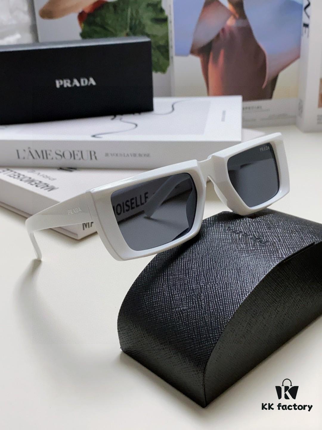 PRADA 25 Summer New 3D Square Frame Sunglasses Unisex, Runway Style Hiking Square SPR24Y Sunglasses