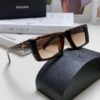 PRADA 2025 Summer New 3D Square Frame Sunglasses Unisex, Runway Style Hiking Square SPR24Y Sunglasses, Same as Lu Keran's