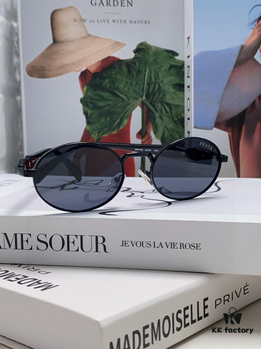 Prada Small Round Frame ✔️ Fashion Metal Oversized Sunglasses