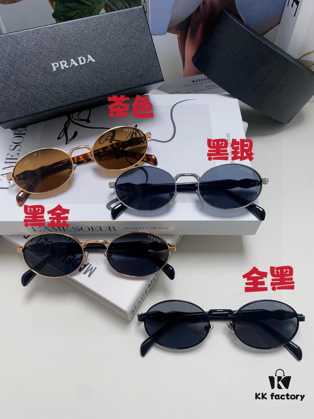 Prada Small Round Frame ✔️ Fashion Metal Oversized Sunglasses