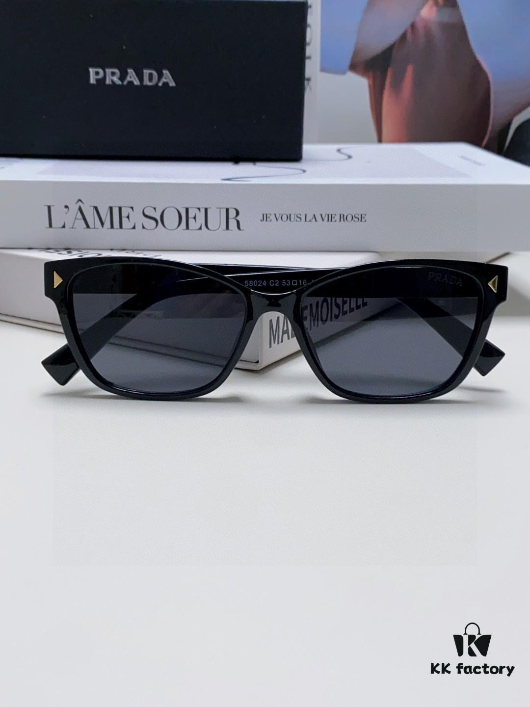 Prada 2025 New Arrival Retro Unisex Sunglasses, Oversized Fashion UV-Protective Driving Glasses for Men and Women