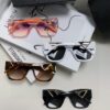 Prada 2025 European and American High-End Women's Square Frame Slimming Versatile Sunglasses, Popular Street Snap Sun Protection Eyewear