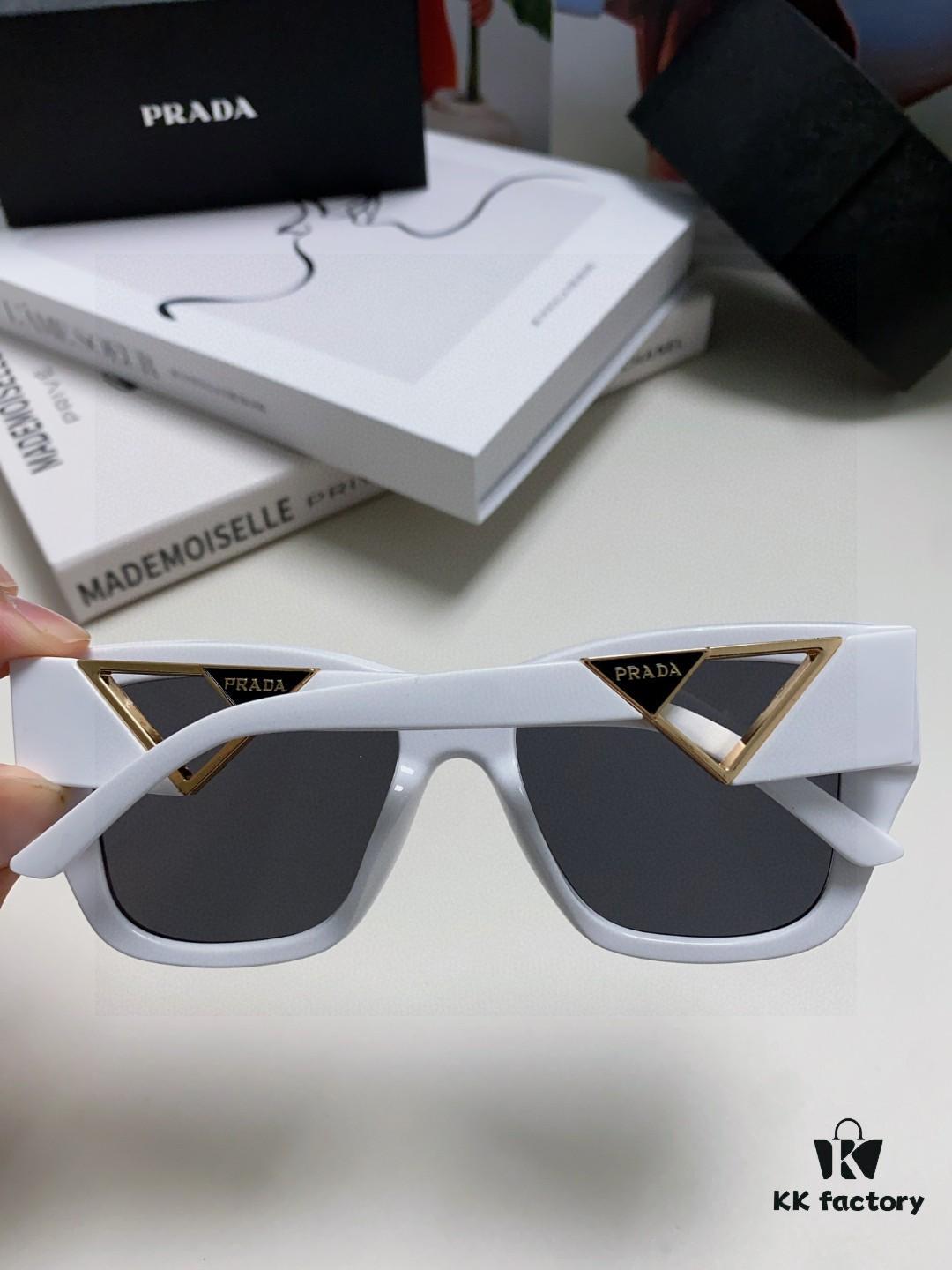 Prada 2025 European and American High-End Women's Square Frame Slimming Versatile Sunglasses, Influencer Streetwear Style from Europe