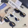 Prada Cat-Eye Retro Sunglasses Unisex Y2K Narrow Frame Triangle UV Protection Small Frame for Round and Square Faces Slimming Sun Glasses