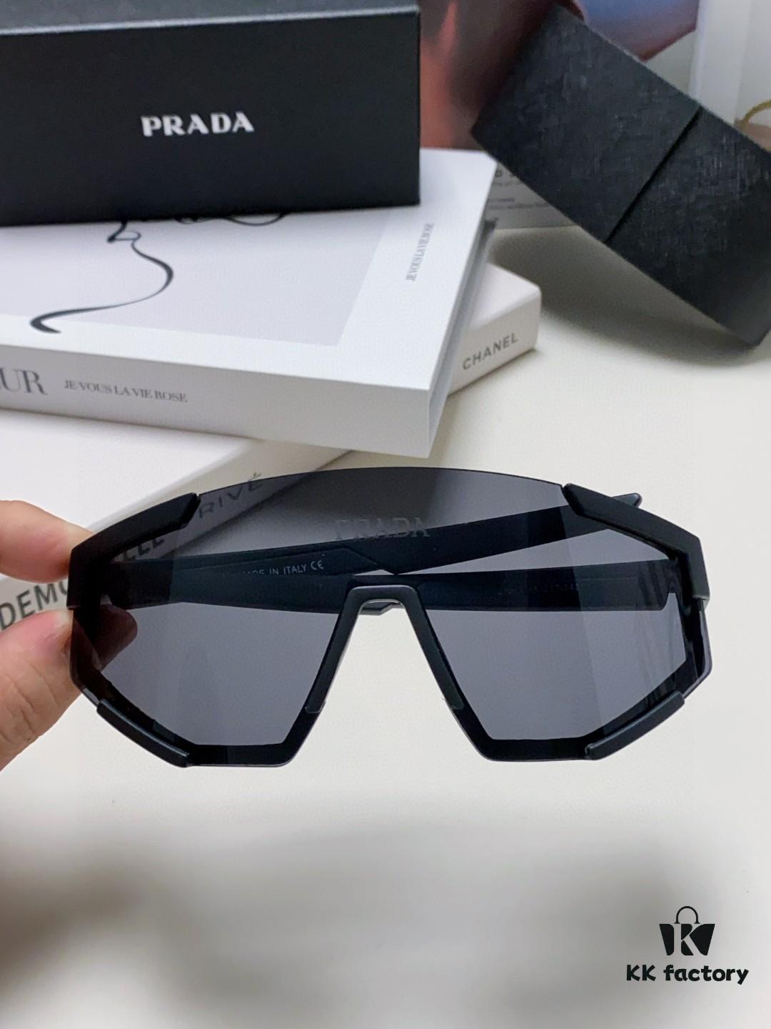 PRADA Unisex Oversized Lightweight UV-Proof Sunglasses for Skiing, Cycling, and Outdoor Use