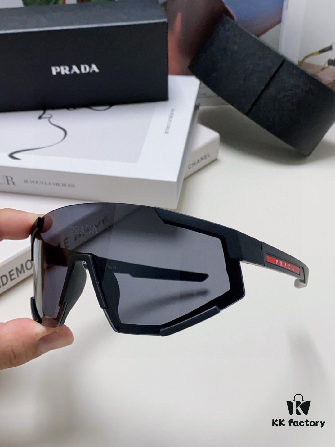 PRADA Unisex Oversized Lightweight UV-Proof Sunglasses for Skiing, Cycling, and Outdoor Use