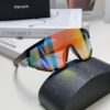 PRADA Unisex Oversized Lightweight UV-Protective Sunglasses with Integrated Frame for Skiing, Cycling, and Outdoor Use