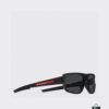 Prada 2024 Men's Square Frame Minimalist Lightweight Sports Sunglasses, European Influencer Style