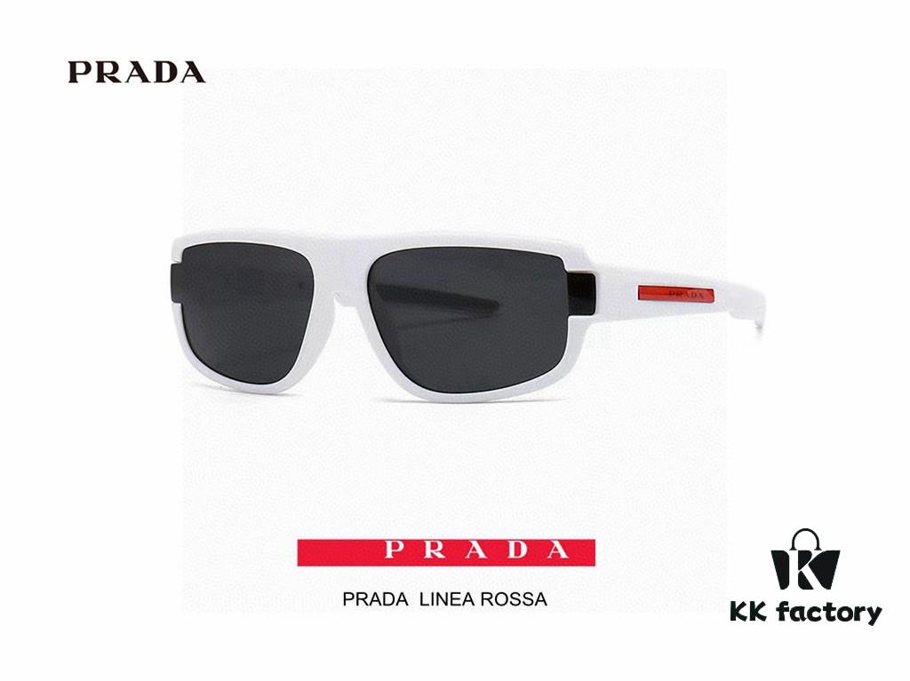 Prada 2024 Men's Square Frame Lightweight Sports Sunglasses, European Style Minimalist Driving Sunglasses