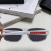 Prada 2024 Men's Square Frame Lightweight Sports Sunglasses, European Style Minimalist Driving Sunglasses