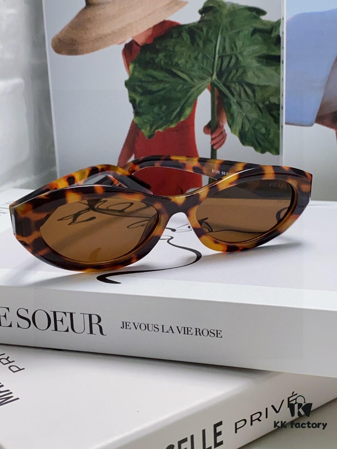 Prada Sunglasses, Fashionable Unisex Eyewear, Same Style as Celebrity Tan Jianci, 4 Colors Available