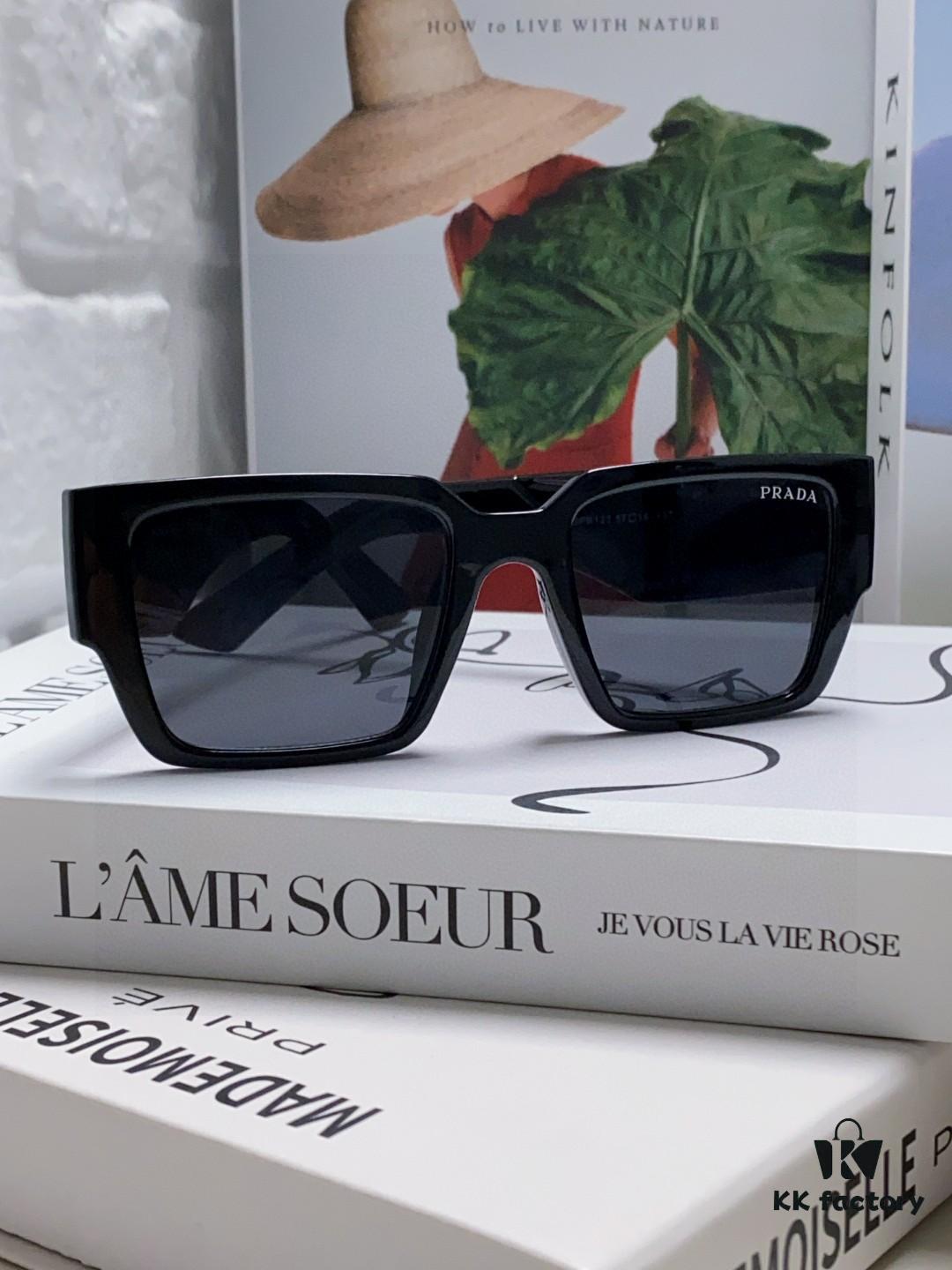 PRADA 2024 New Arrival European and American Style Sunglasses for Women, Summer Small Face Flattering, Stylish Korean-Inspired Unisex Sun Shades for Beach Vacation