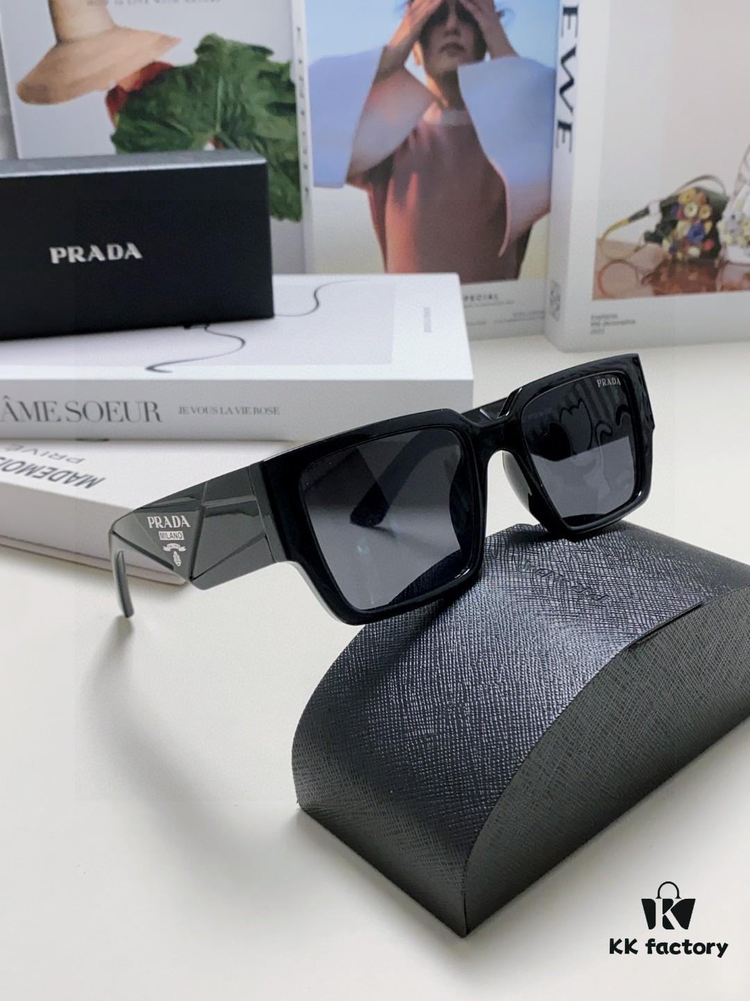 PRADA 2024 New Arrival European and American Style Sunglasses for Women, Summer Small Face Flattering, Stylish Korean-Inspired Unisex Sun Shades for Beach Vacation