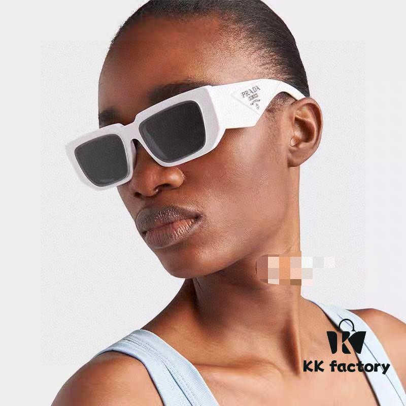 PRADA 2024 New Arrival European and American Style Sunglasses for Women, Summer Small Face Flattering, Stylish Korean-Inspired Unisex Sunglasses for Beach Vacation and Sun Protection