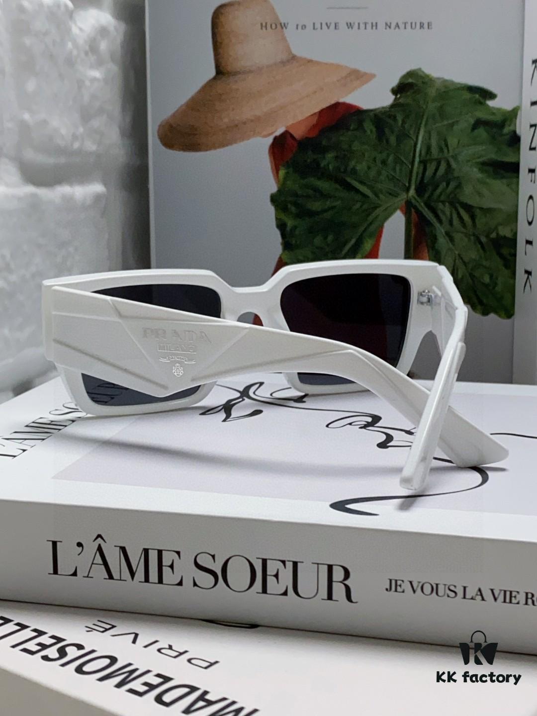 PRADA 2024 New Arrival European and American Style Sunglasses for Women, Summer Small Face Flattering, Stylish Korean-Inspired Unisex Sunglasses for Beach Vacation and Sun Protection