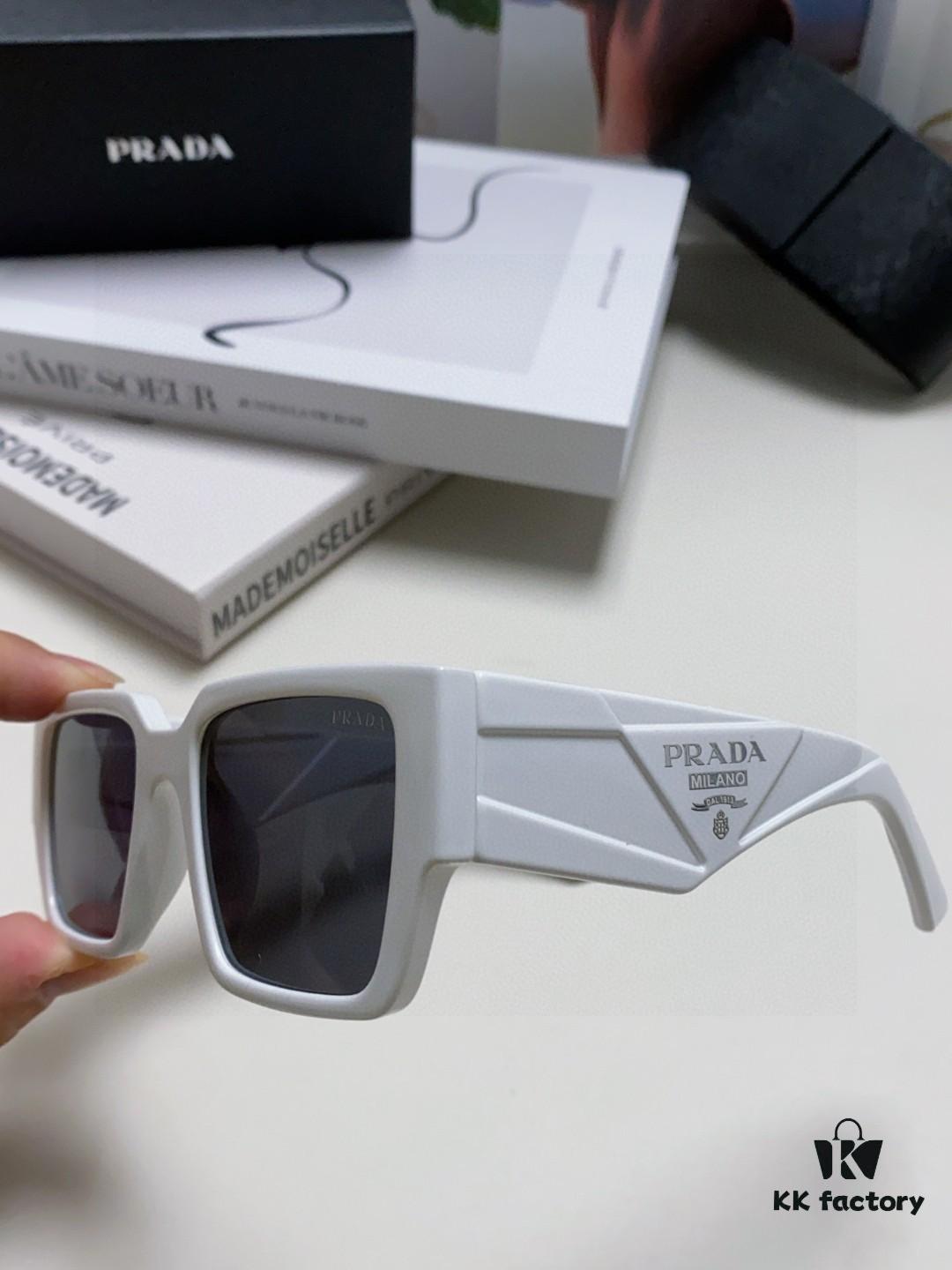 PRADA 2024 New Arrival European and American Style Sunglasses for Women, Summer Small Face Flattering, Stylish Korean-Inspired Unisex Sunglasses for Beach Vacation and Sun Protection