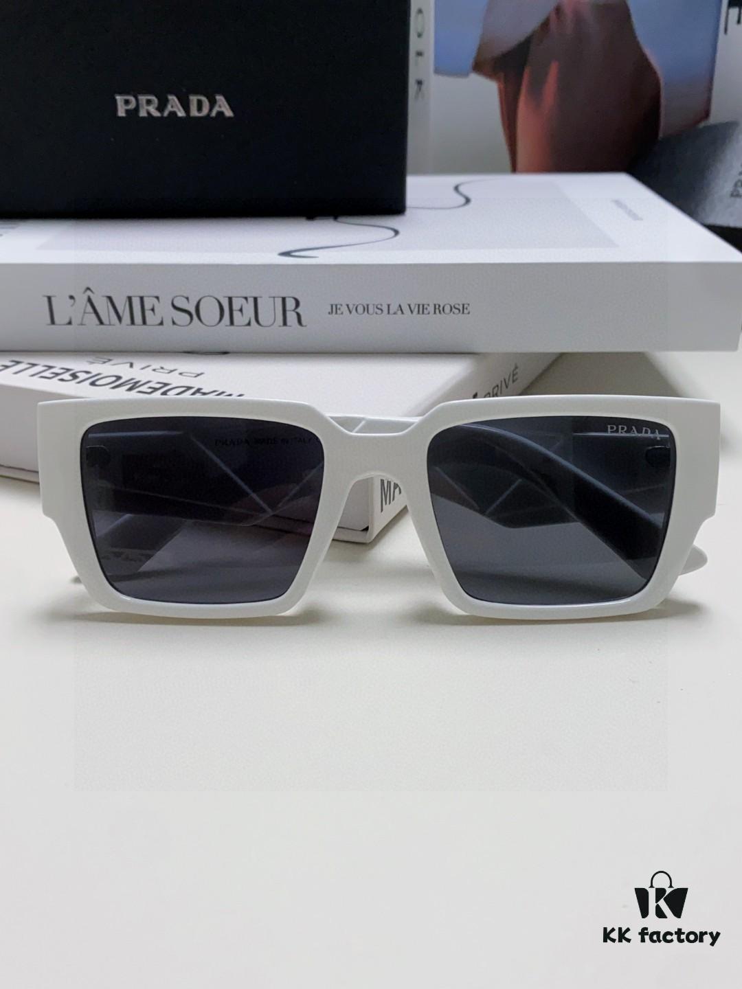 PRADA 2024 New Arrival European and American Style Sunglasses for Women, Summer Small Face Flattering, Stylish Korean-Inspired Unisex Sunglasses for Beach Vacation and Sun Protection