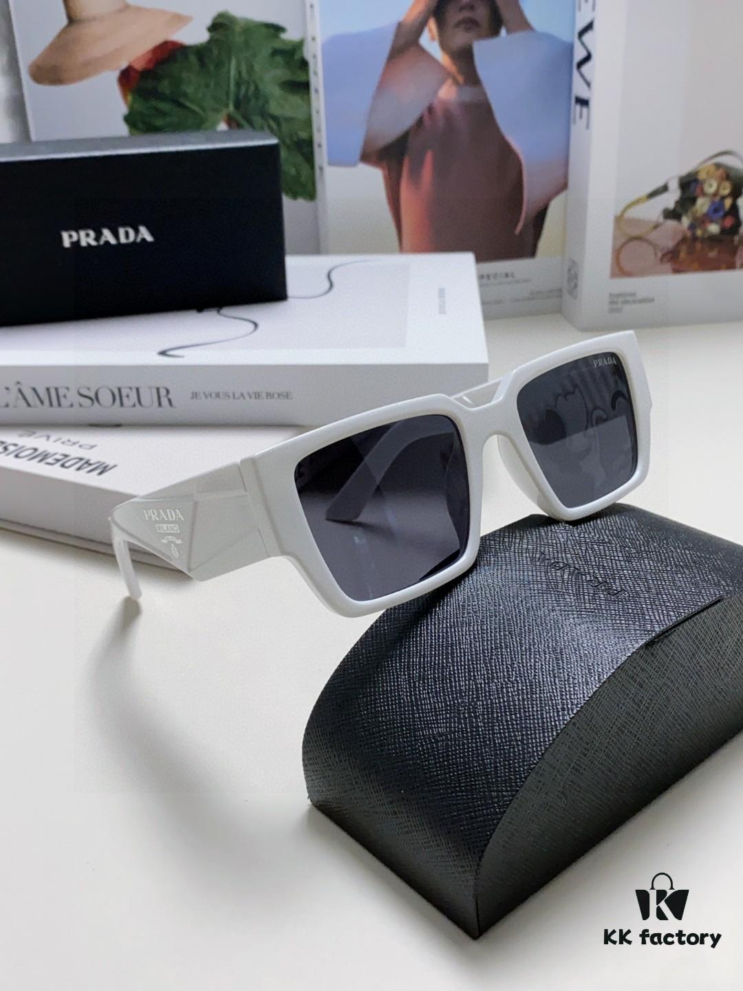 PRADA 2024 New Arrival European and American Style Sunglasses for Women, Summer Small Face Flattering, Stylish Korean-Inspired Unisex Sunglasses for Beach Vacation and Sun Protection