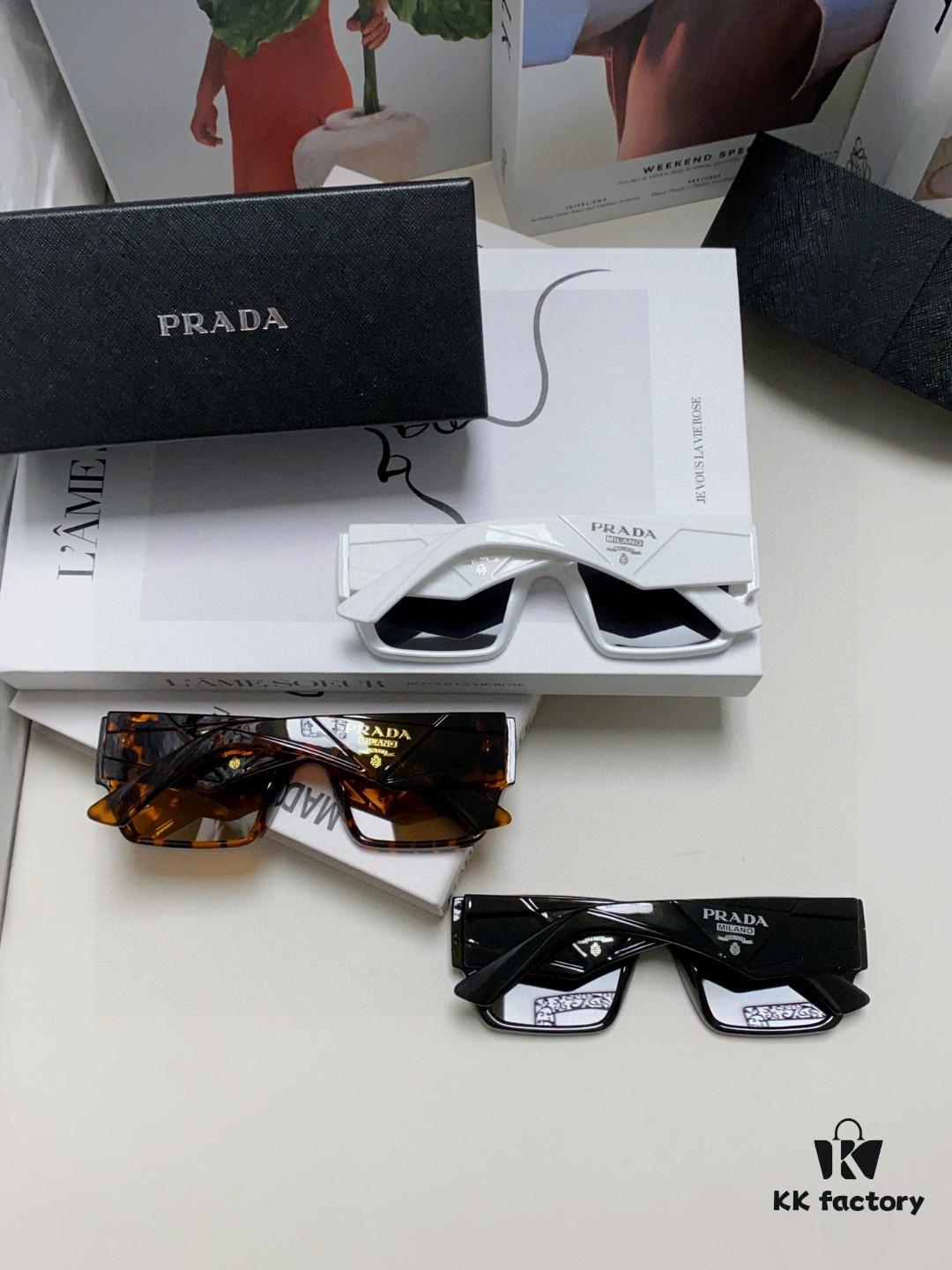 PRADA 2024 New Arrival European and American Style Sunglasses for Women, Summer Small Face Flattering, Stylish Korean-Inspired Unisex Sunglasses for Beach Vacation and Sun Protection
