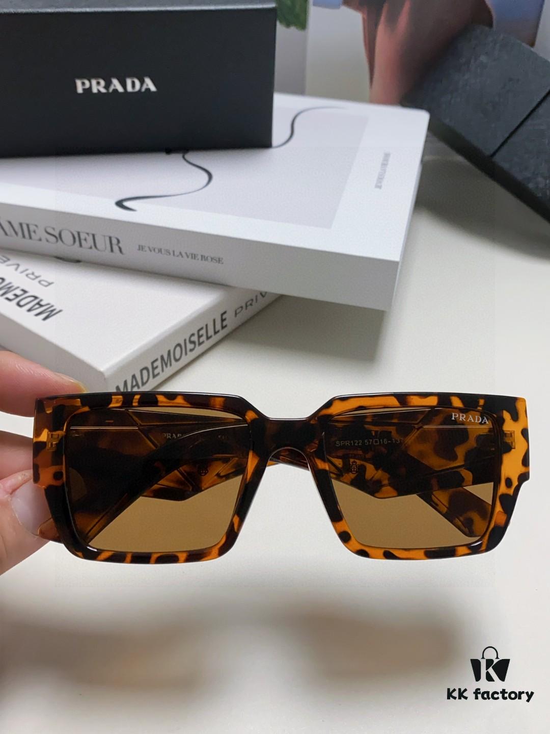 PRADA 2024 New Arrival European and American Style Sunglasses for Women, Summer Small Face Flattering, Stylish Korean-Inspired Unisex Sunglasses for Beach Vacation and Sun Protection