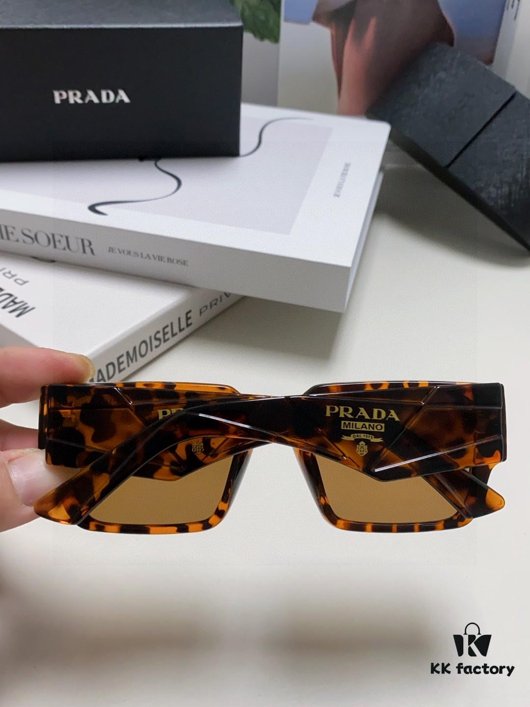 PRADA 2024 New Arrival European and American Style Sunglasses for Women, Summer Small Face Flattering, Stylish Korean-Inspired Unisex Sunglasses for Beach Vacation and Sun Protection