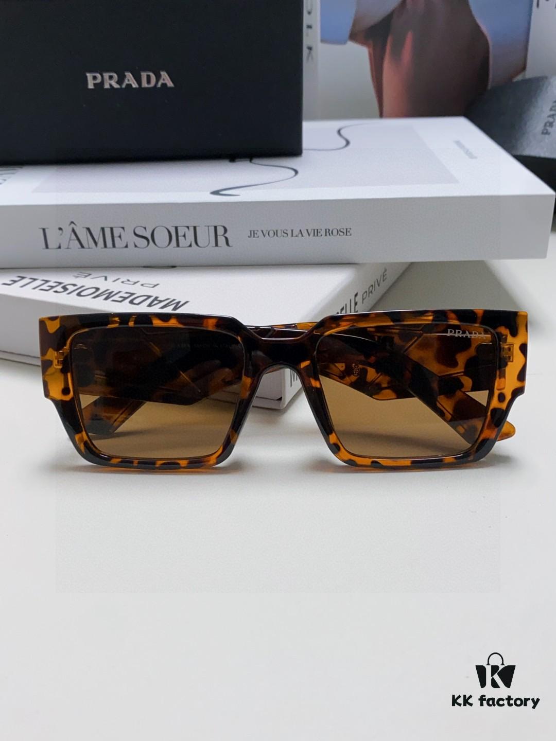 PRADA 2024 New Arrival European and American Style Sunglasses for Women, Summer Small Face Flattering, Stylish Korean-Inspired Unisex Sunglasses for Beach Vacation and Sun Protection