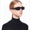 PRADA 2024 New Arrival Retro Rectangular One-Piece Sunglasses, Stylish Unisex UV-Protective Industrial Design Shades