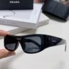 PRADA 2024 New Arrival Retro Rectangular One-Piece Sunglasses, Stylish Unisex UV-Protective Industrial Design Shades