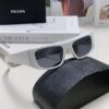 PRADA 2024 New Arrival Retro Rectangular One-Piece Sunglasses, Stylish Unisex UV-Protective Industrial-Fashion Sun Glasses