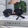 Prada 2024 New Polarized Sunglasses with Print Double-Bridge Aviator Style UV and Blue Light Protection Unisex Driving Sunglasses