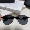 Prada 2024 New Polarized Sunglasses with Print Double-Bridge Aviator Style UV and Blue Light Protection Unisex Driving Sunglasses