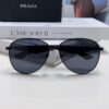 Prada 2024 New Polarized Sunglasses with Print Double-Bridge Aviator Style UV and Blue Light Protection Unisex Driving Sunglasses