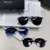 Prada 2024 New Polarized Sunglasses with Print Double-Bridge Aviator Style UV and Blue Light Protection Unisex Driving Sunglasses